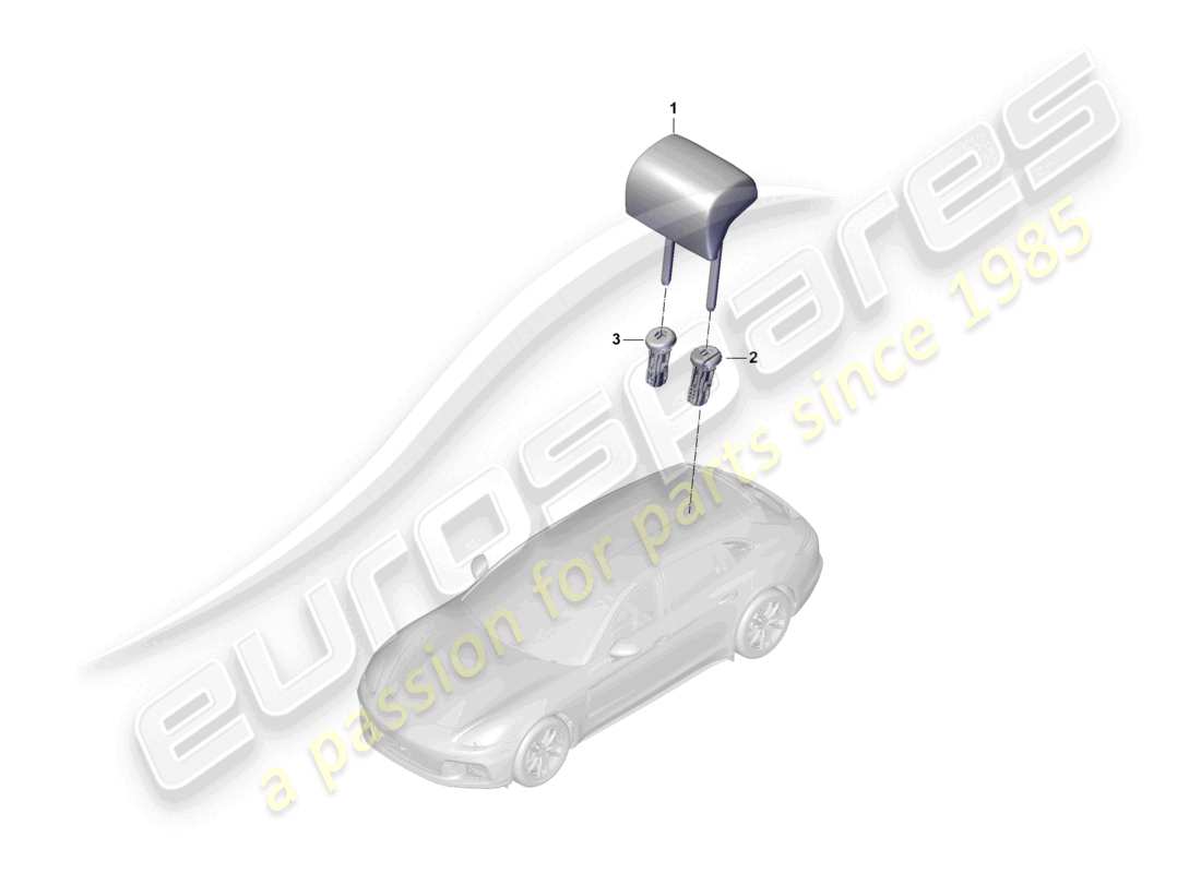 porsche 2020 (panamera 971-1) reposacabezas asiento trasero diagrama de piezas
