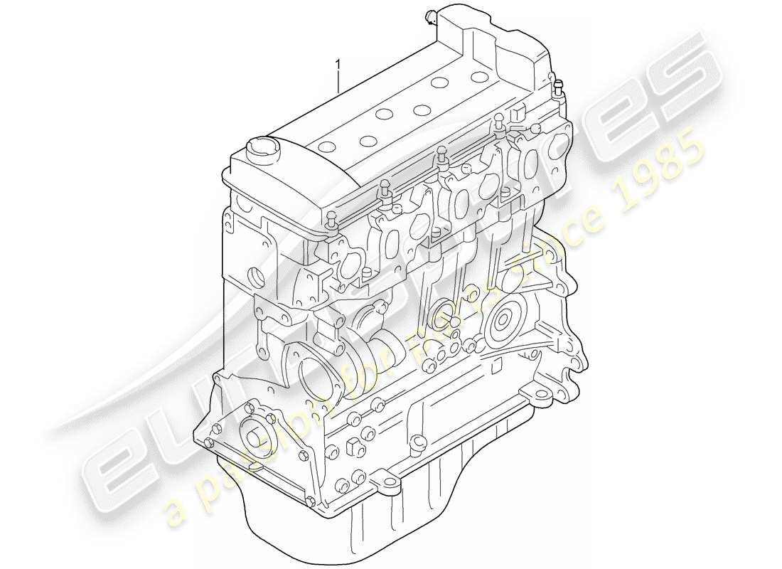 porsche 2008 (cayenne e1 9pa) diagrama de piezas de bloque largo