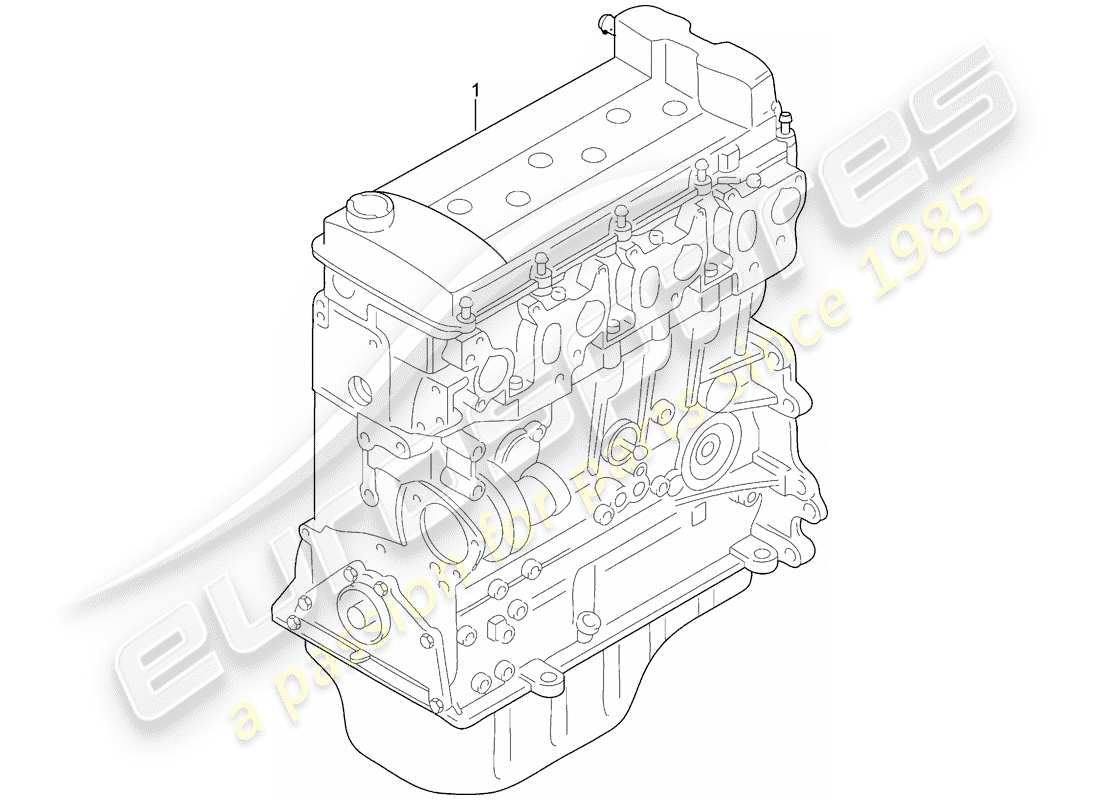 porsche 2016 (cayenne e2 92a) diagrama de piezas de bloque largo