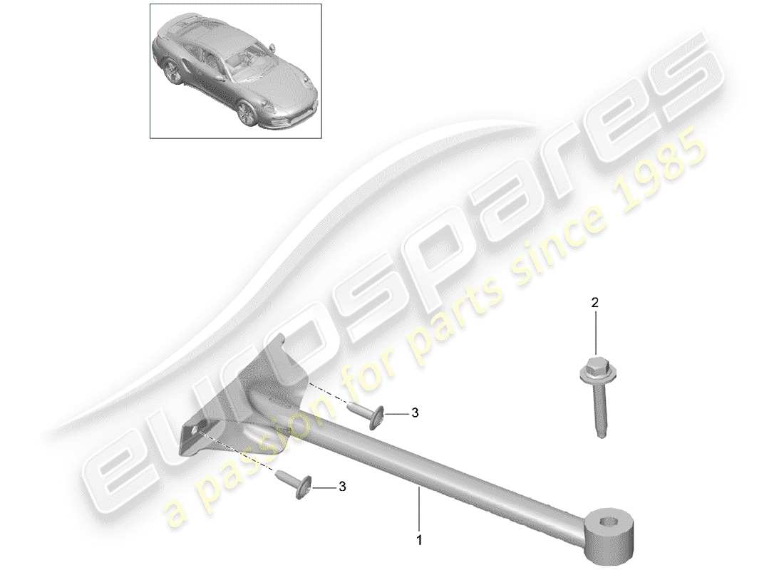 porsche 2016 (991-1 turbo) diagrama de piezas del domo strut