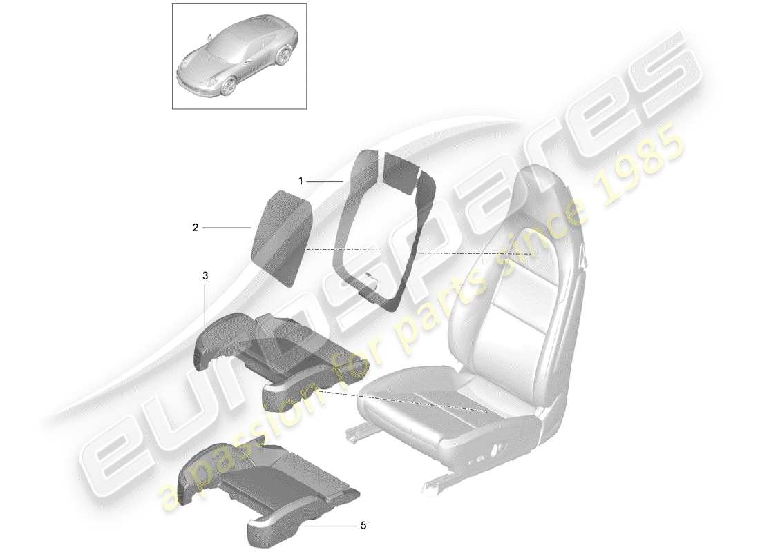porsche 2015 (991-1) elemento calentador diagrama de piezas