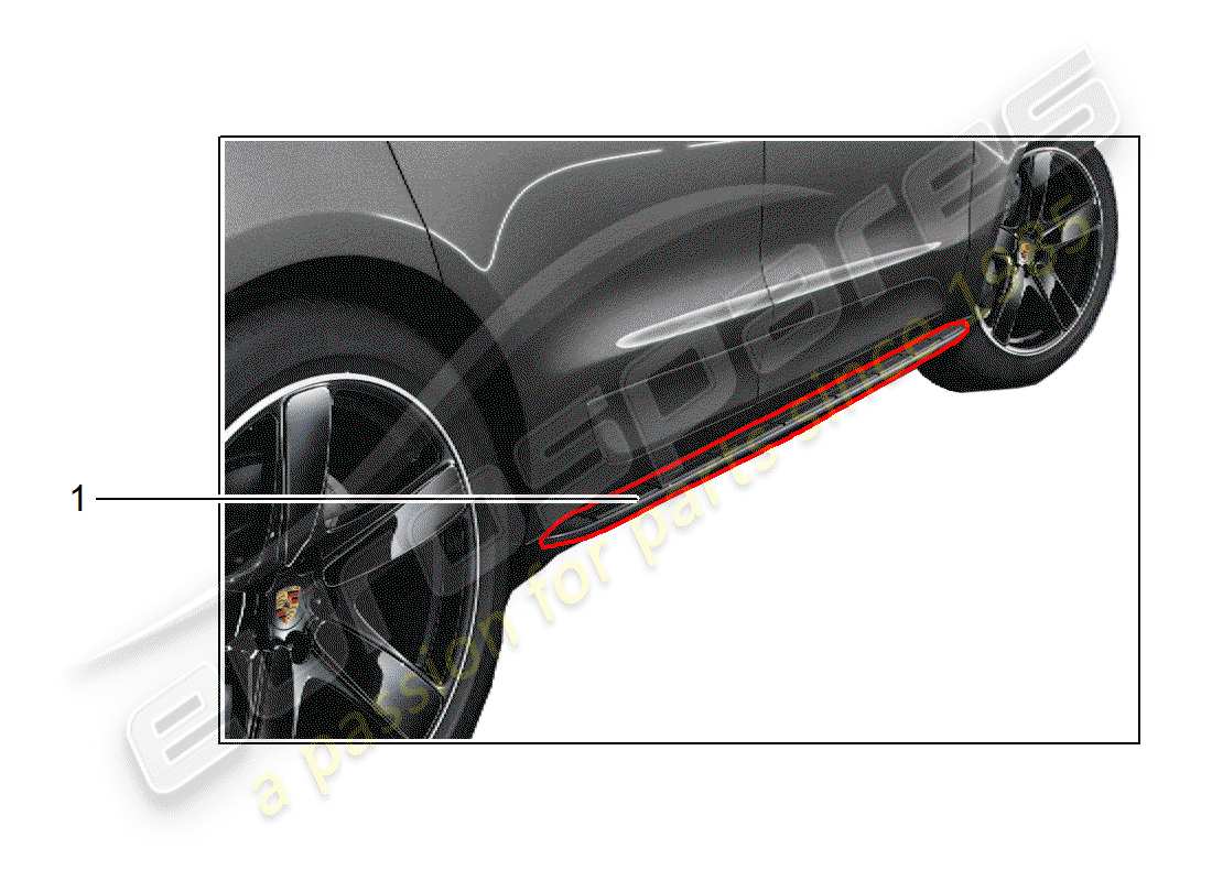 porsche 2015 (tequipment macan) paso diagrama de piezas