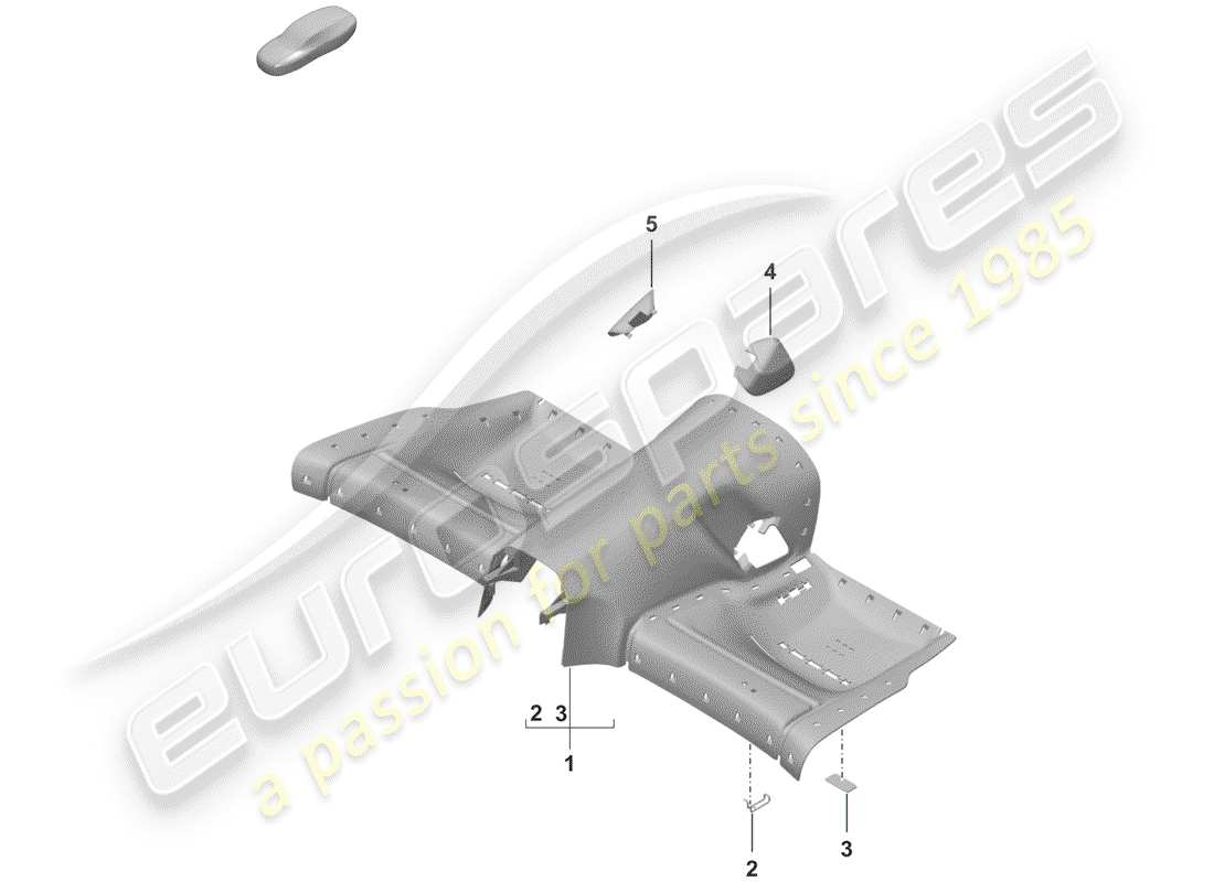 porsche 2019 (992-1) estructura del asiento diagrama de piezas