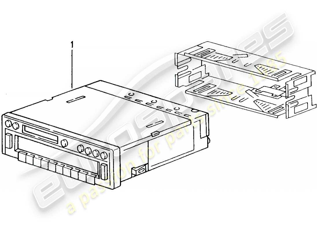 porsche 2003 (tequipment) unidad de radio diagrama de piezas