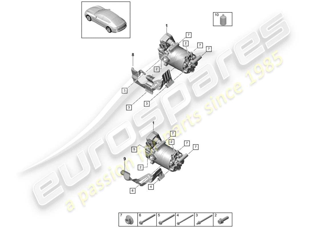 porsche 2018 (panamera 971-1) diagrama de piezas del aire acondicionado