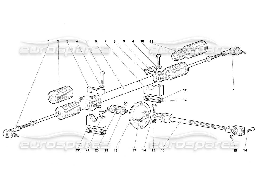 lamborghini diablo se30 (1995) diagrama de piezas de dirección