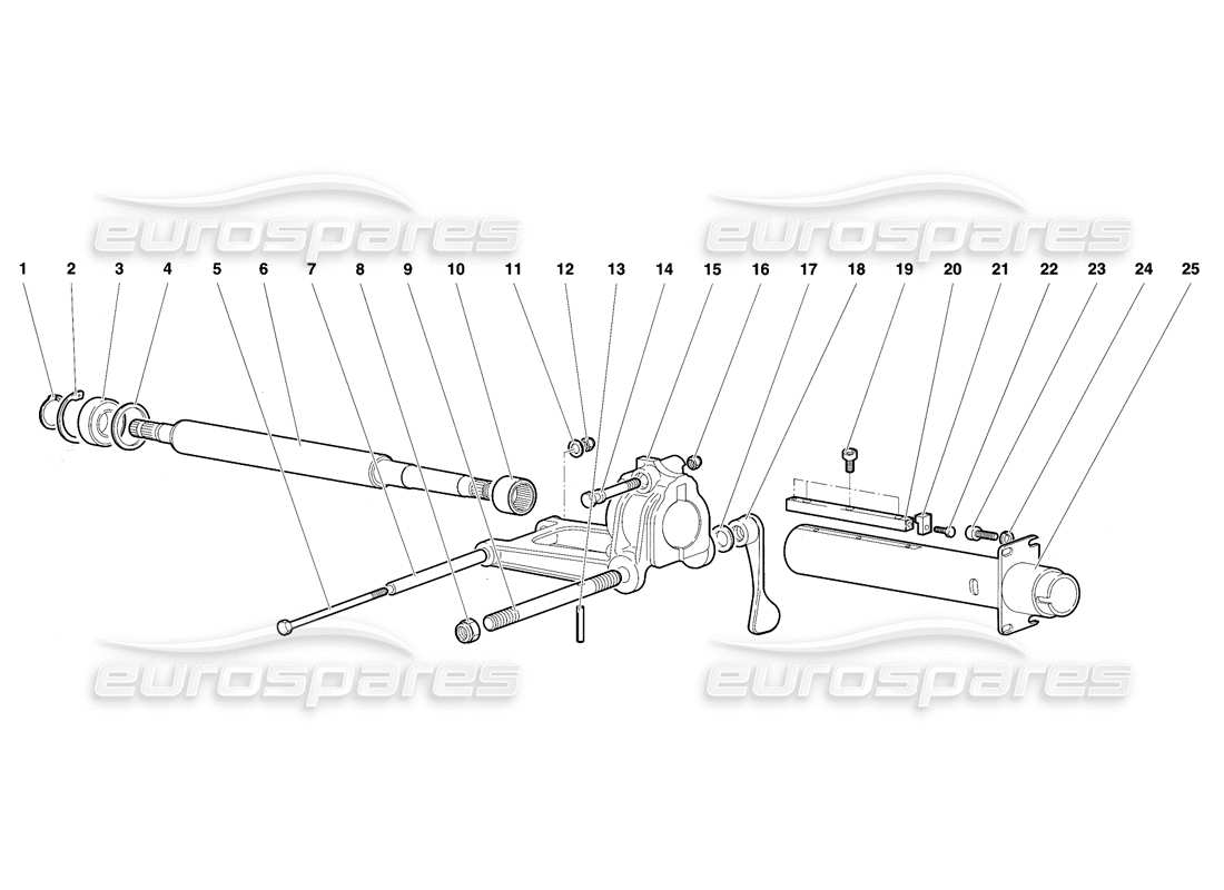 lamborghini diablo se30 (1995) diagrama de piezas de dirección