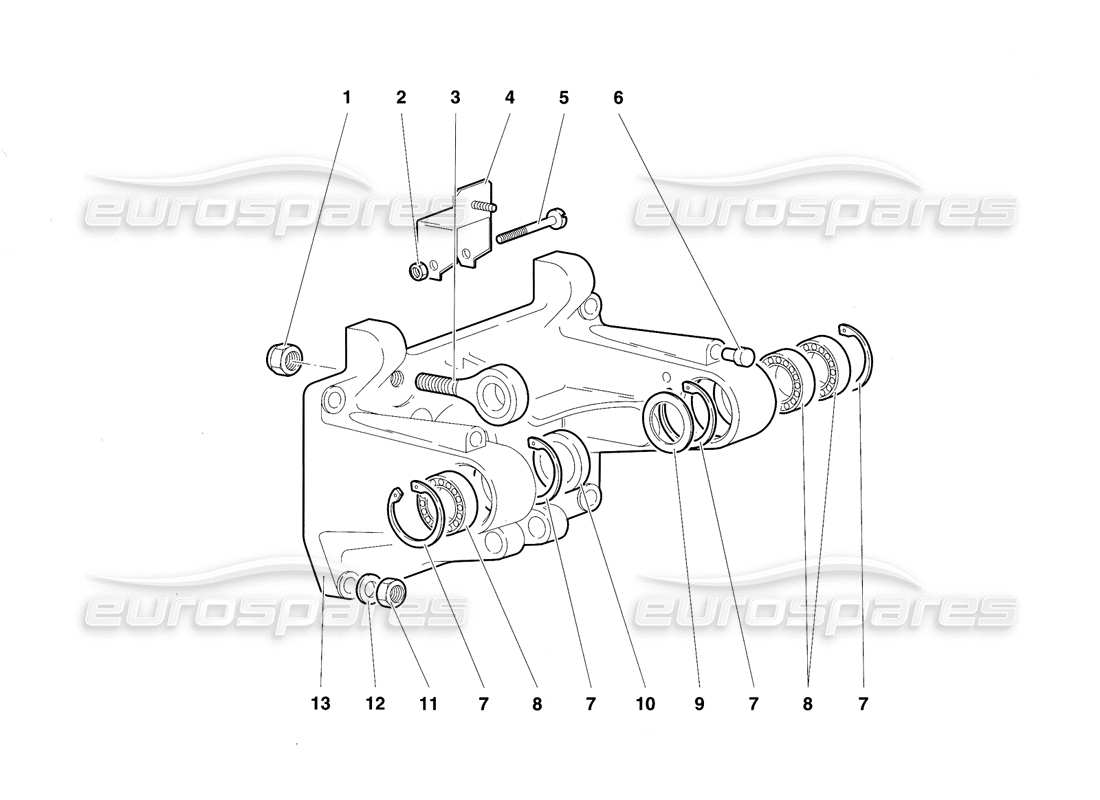 lamborghini diablo se30 (1995) montaje de pedales diagrama de piezas