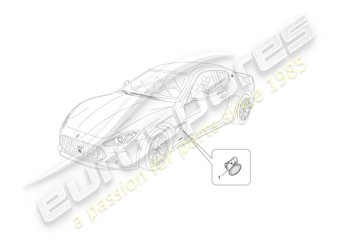 maserati granturismo s (2019) grupos de luces laterales diagrama de piezas