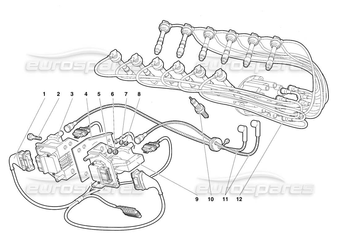 lamborghini diablo se30 (1995) componentes eléctricos diagrama de piezas