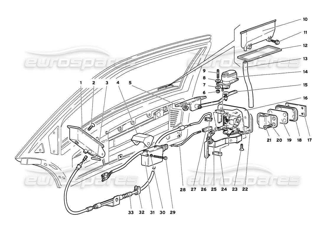 lamborghini diablo 6.0 (2001) puertas diagrama de piezas