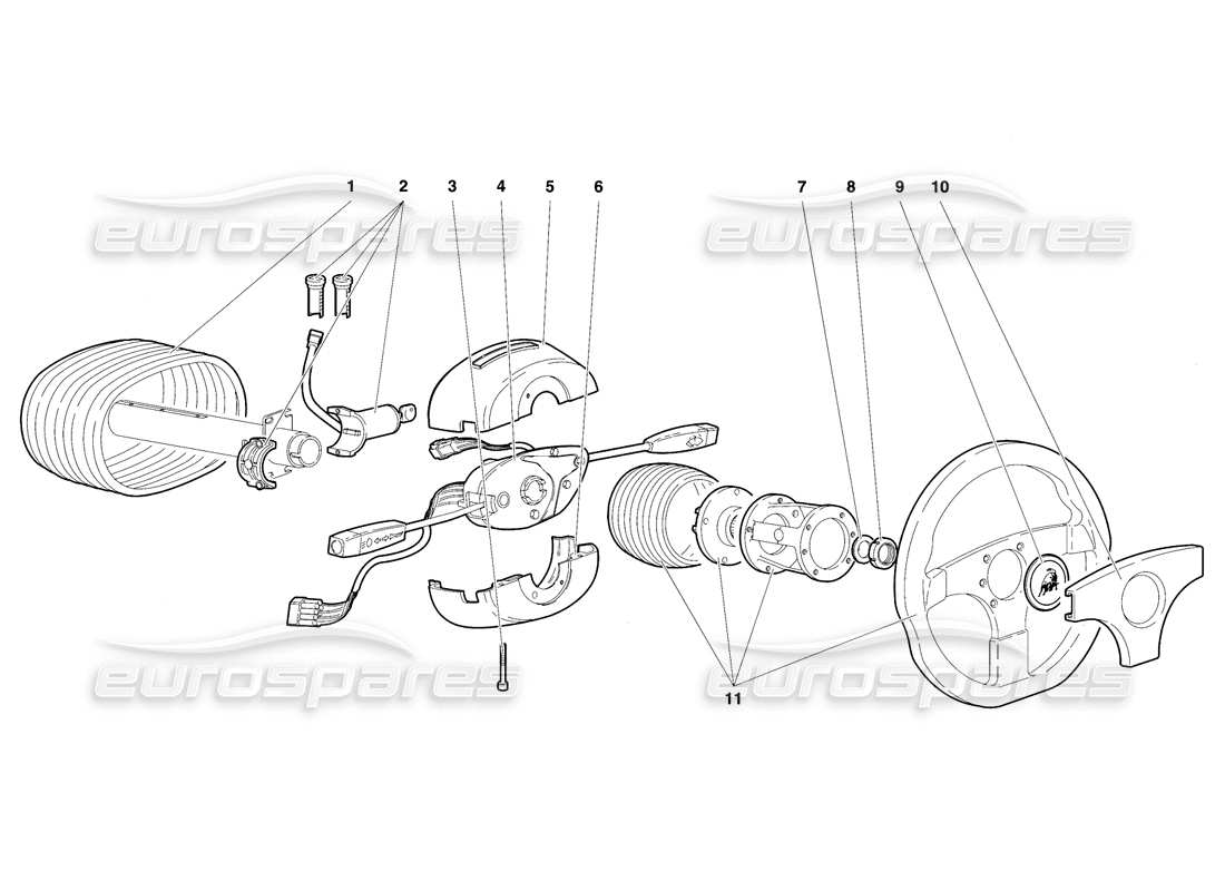 lamborghini diablo se30 (1995) direccion diagrama de piezas