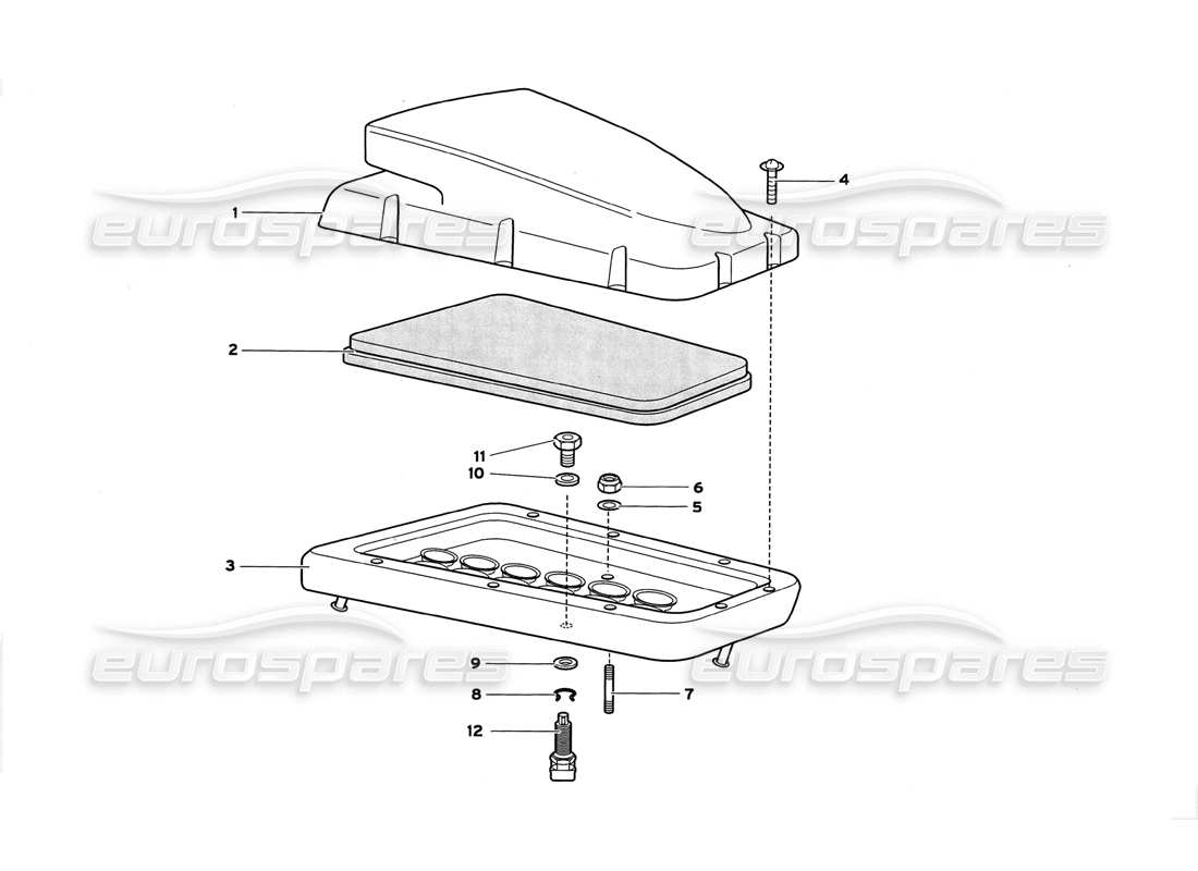 lamborghini diablo gt (1999) diagrama de piezas de filtros de aire
