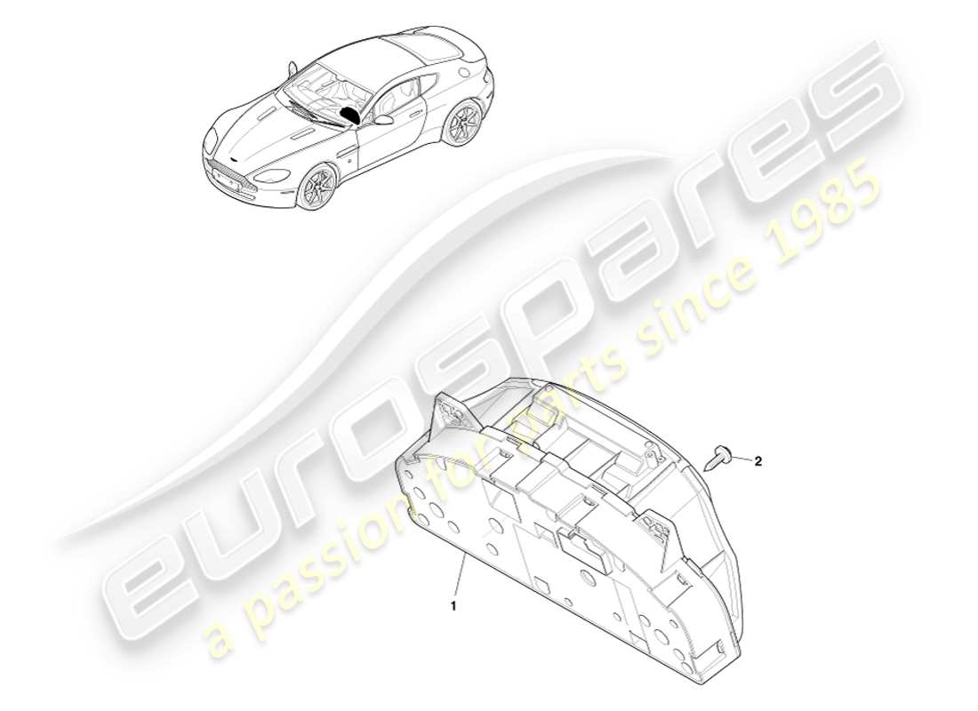 aston martin v8 vantage (2005) diagrama de piezas del grupo de instrumentos