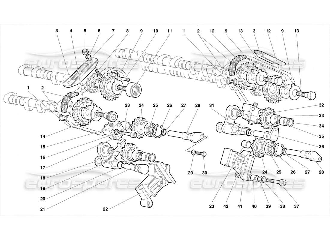 lamborghini diablo se30 (1995) sistema de cronometraje diagrama de piezas