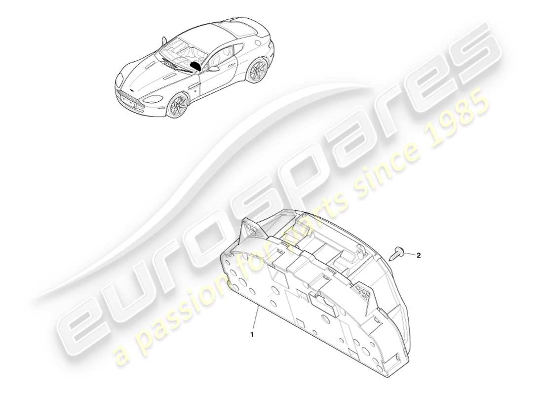 aston martin v8 vantage (2007) diagrama de piezas del grupo de instrumentos