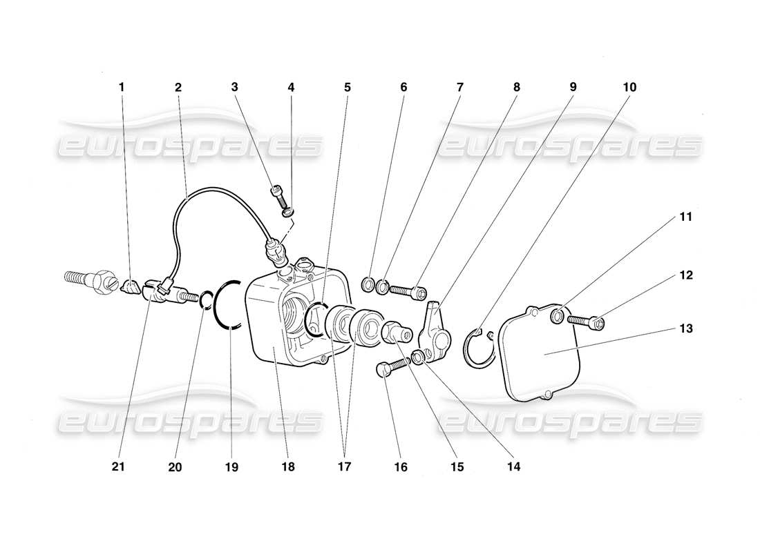 lamborghini diablo sv (1997) diagrama de piezas de los sensores de fase