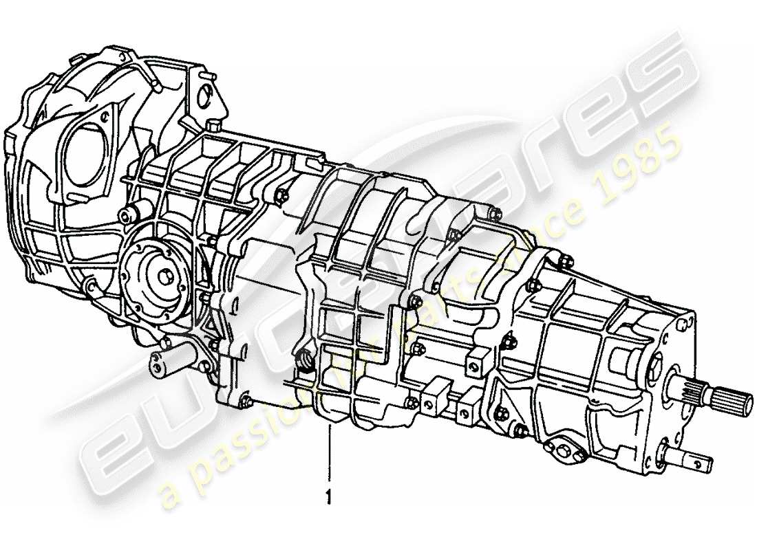 un diagrama de piezas del catálogo de piezas porsche 1966 (refurbished and exchange catalogue)