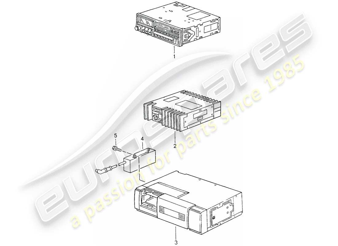 un diagrama de piezas del catálogo de piezas porsche 1971 (refurbished and exchange catalogue)