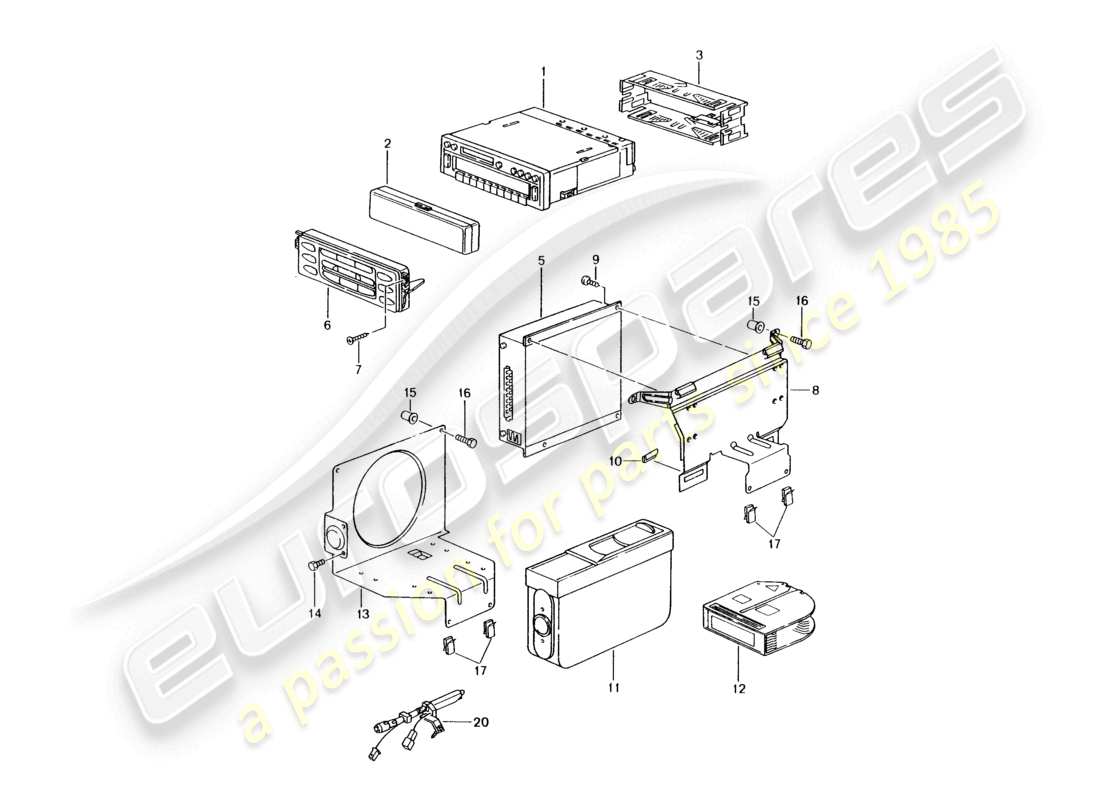 un diagrama de piezas del catálogo de piezas porsche 2004 (986 boxster)