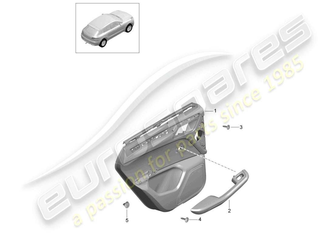 un diagrama de piezas del catálogo de piezas porsche 2014 (macan)