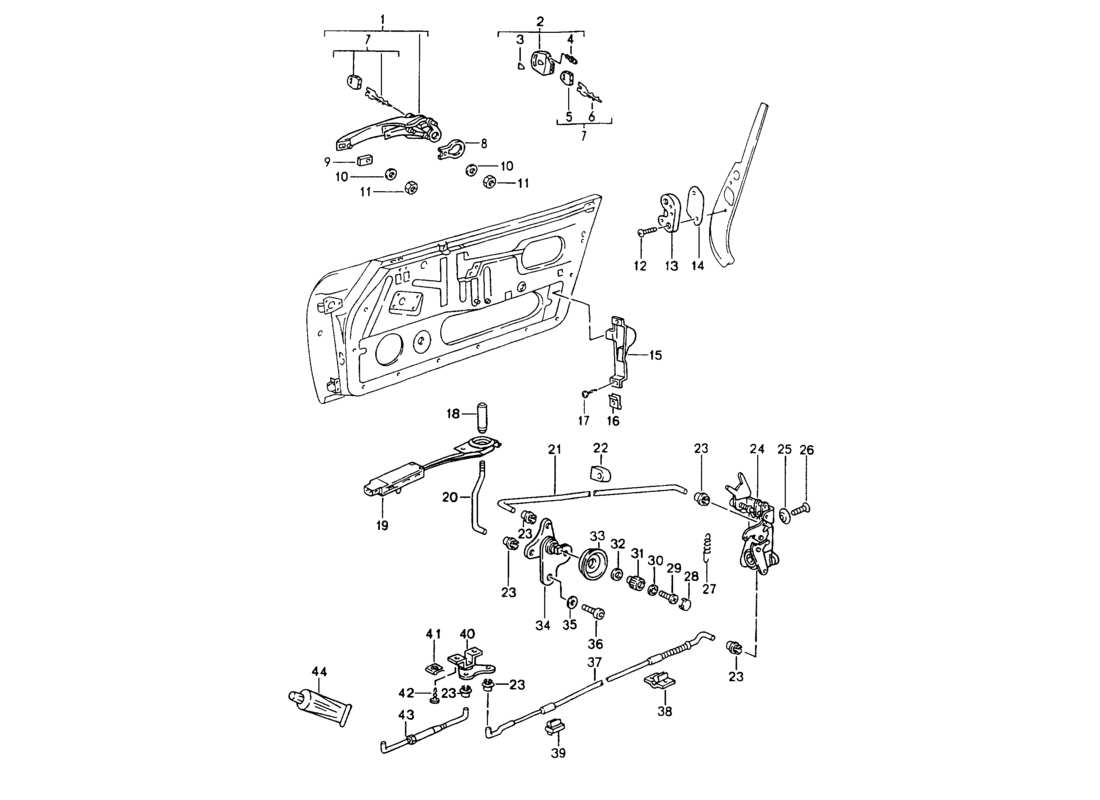 un diagrama de piezas del catálogo de piezas porsche 964