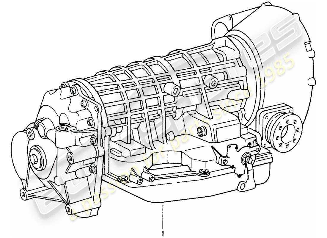 porsche 1998 (993) tiptronic - transmisión de reemplazo diagrama de piezas
