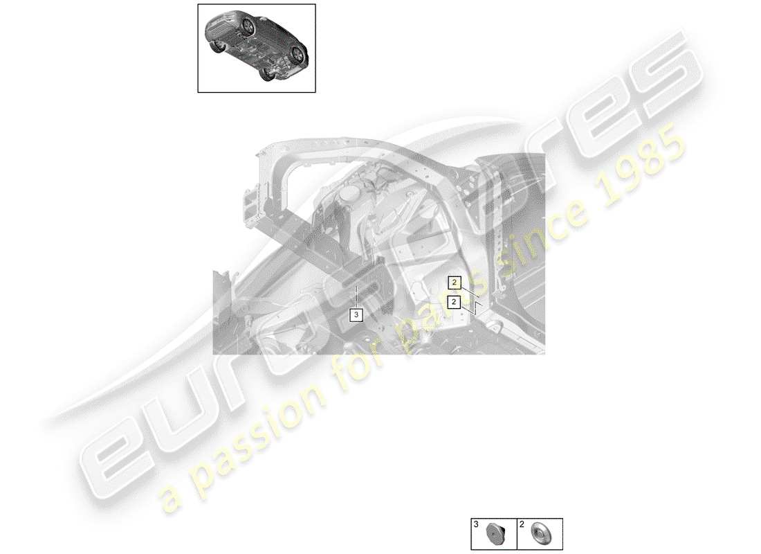 porsche 2018 (cayenne e3 9ya/9yb) enchufar diagrama de piezas