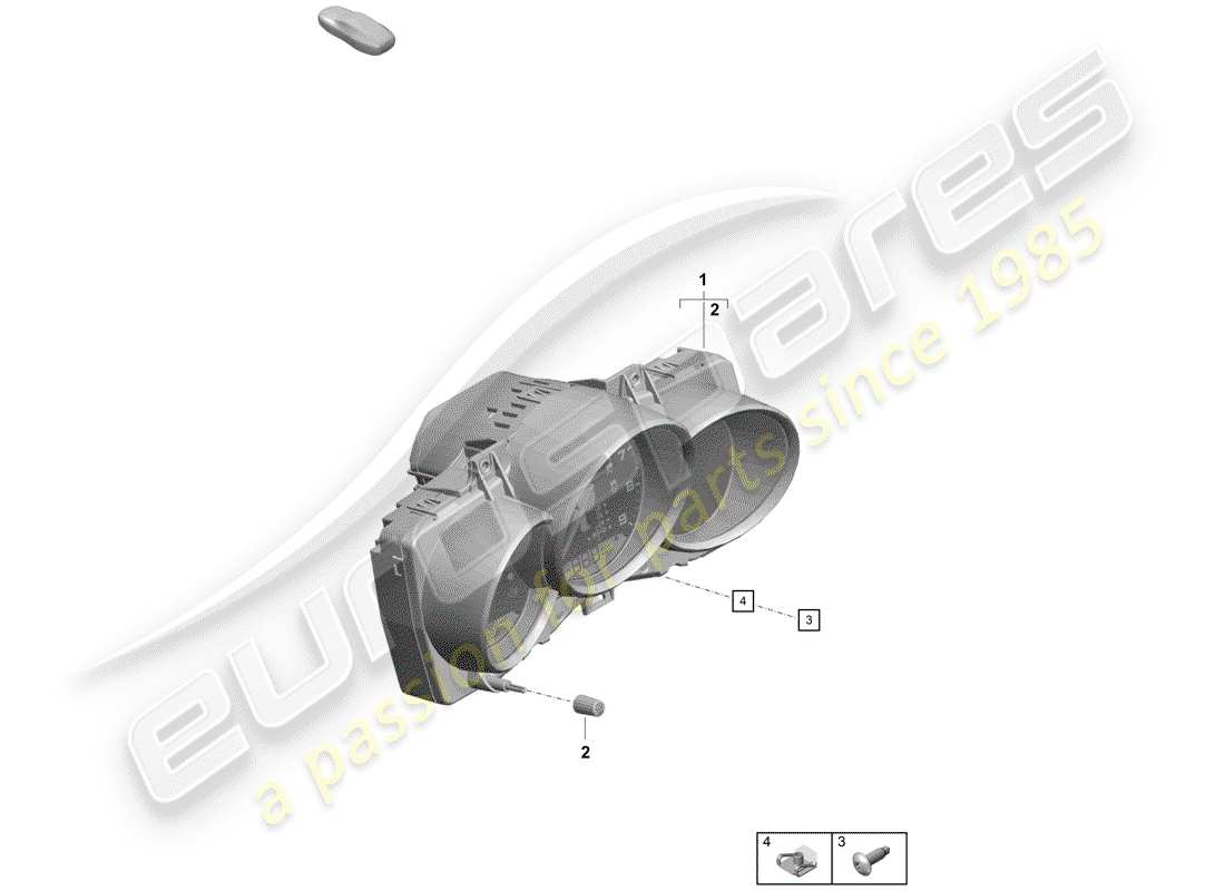 porsche 2019 (718 boxster spyder) diagrama de piezas del grupo de instrumentos
