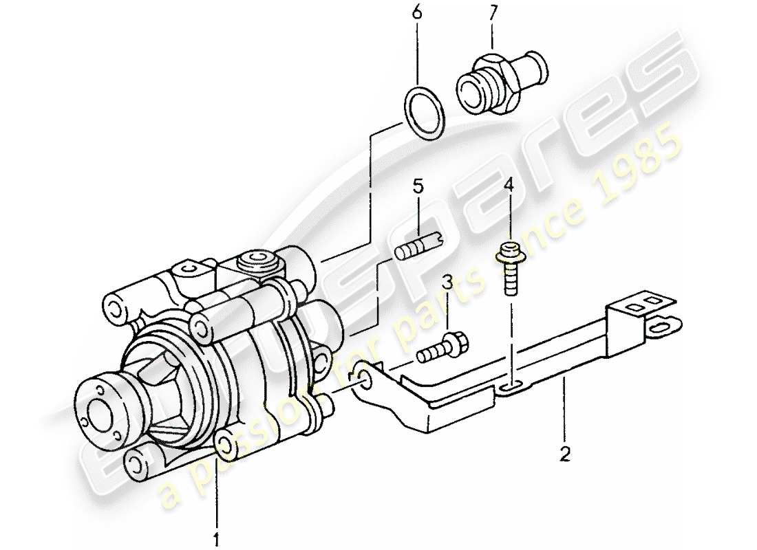porsche 1998 (993) dirección asistida - bomba de dirección asistida diagrama de piezas