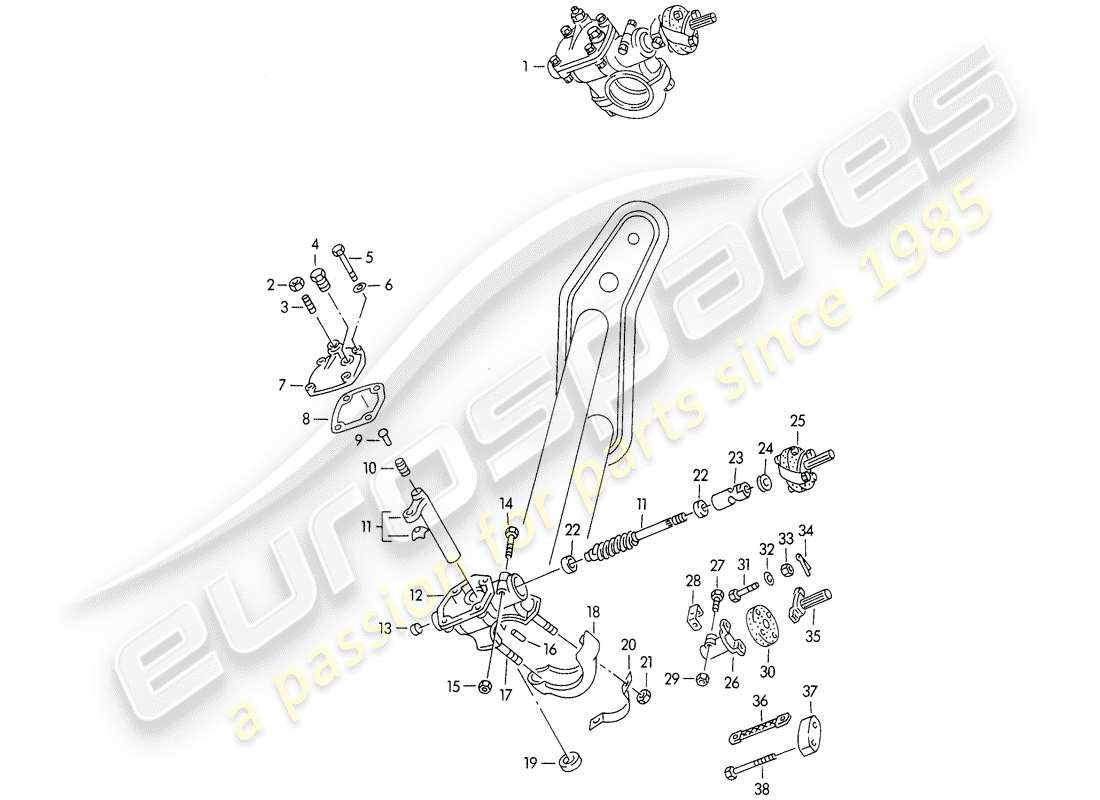 porsche 1954 (356/356a) engranaje de dirección - y - acoplamiento de dirección - f >> 101 692 - f >> 61 892 - f >> 83 791 diagrama de piezas