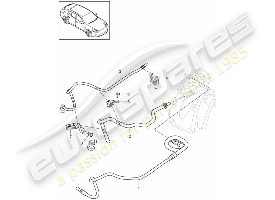 porsche 2014 (panamera 970) fuel system diagrama de piezas