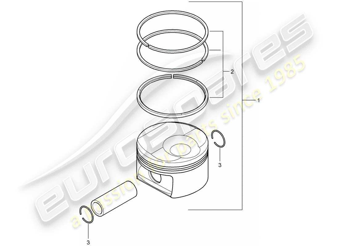 porsche 2014 (panamera 970) diagrama de piezas del pistón