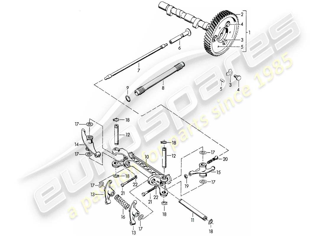 porsche 1954 (356/356a) árbol de levas - m 22 001 >> - m 50 101 >> - m 33 901 >> - m 41 001 >> - m 60 001 > > - m 80 001 >> diagrama de piezas