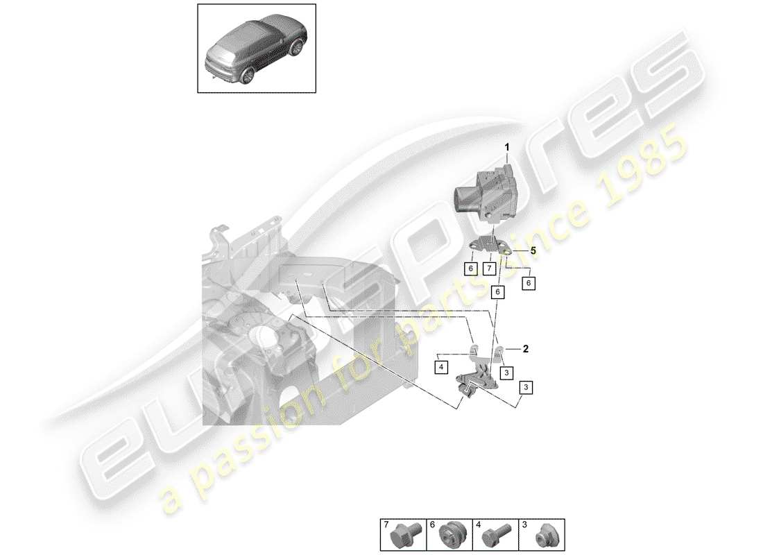 porsche 2020 (cayenne e3 9ya/9yb) unidad hidraulica diagrama de piezas
