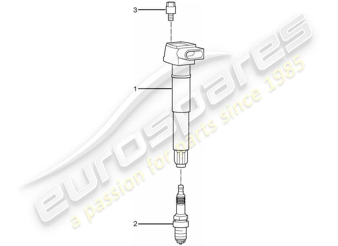 porsche 2009 (987 boxster) sistema de encendido diagrama de piezas