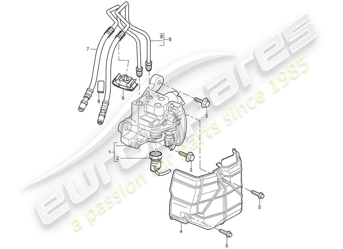 porsche 2007 (cayenne e1 9pa) estabilizador diagrama de piezas