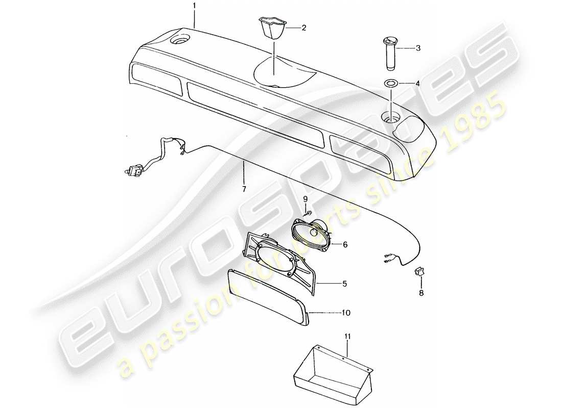 porsche 2002 (986 boxster) caja de almacenaje - f 98-ws605 603>> - d - mj 1998>> diagrama de piezas