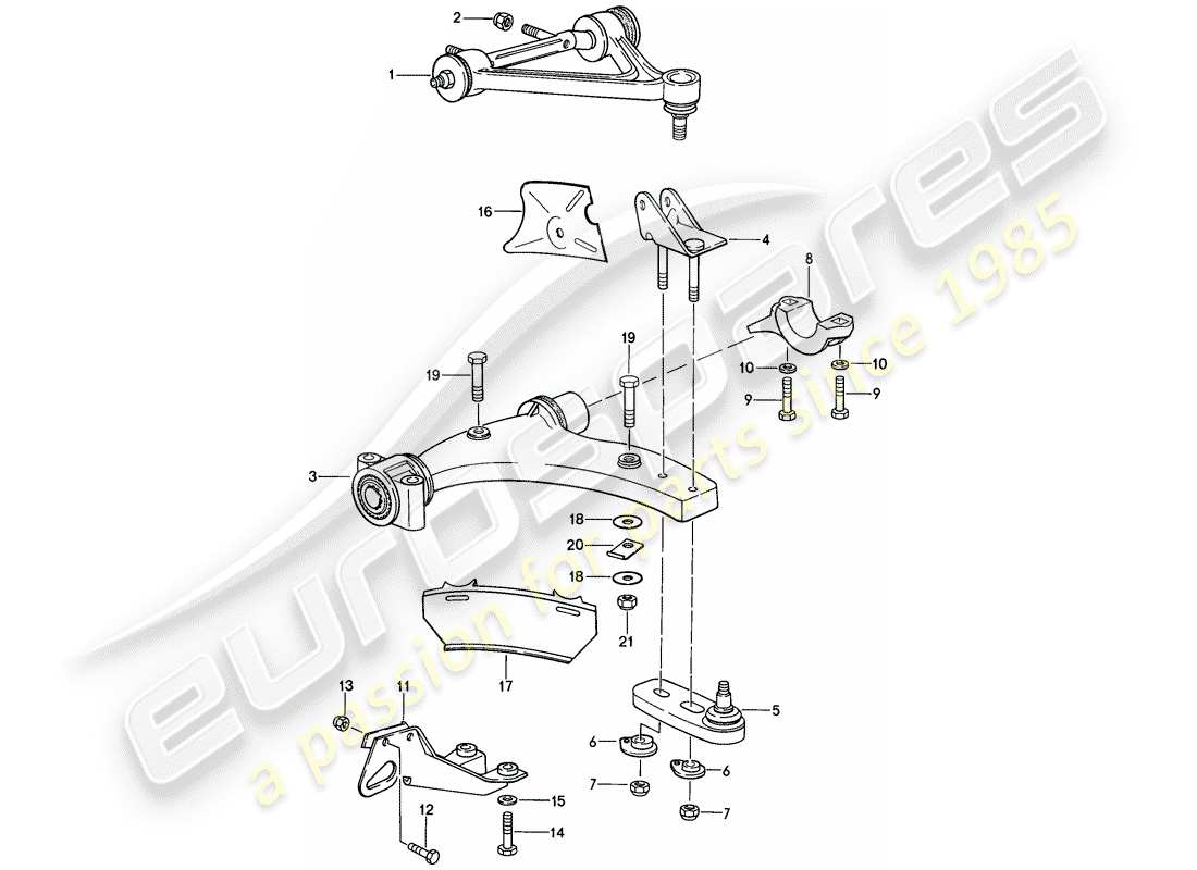 porsche 1986 (928) brazo estabilizador de pista - f 92-gs861 000>> - d - mj 1986>> - mj 1986 diagrama de piezas