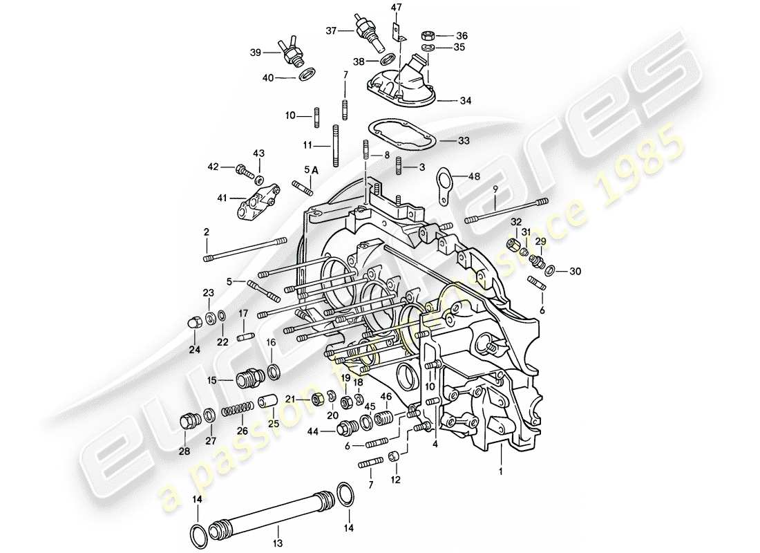 porsche 1987 (911) carter - juego de reparacion para mantenimiento - ver ilustracion: diagrama de piezas