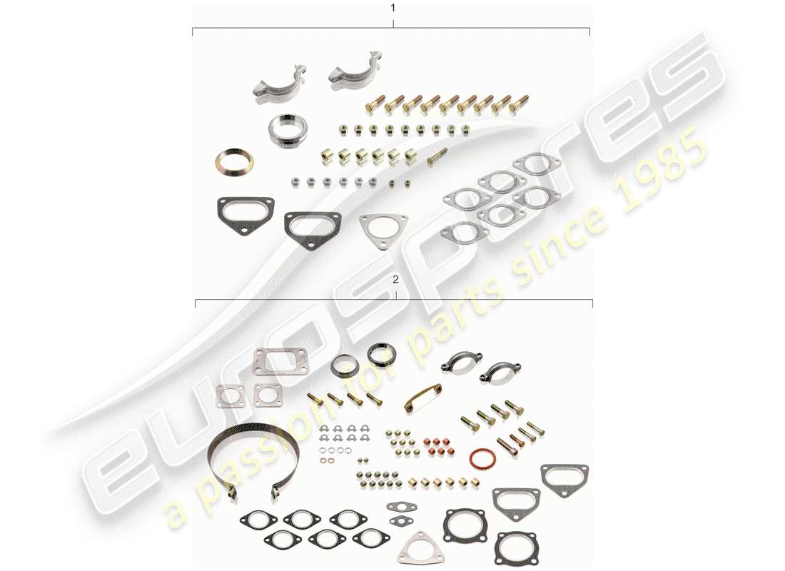 porsche 1986 (911) montaje - kit de reparación - set de mantenimiento diagrama de piezas