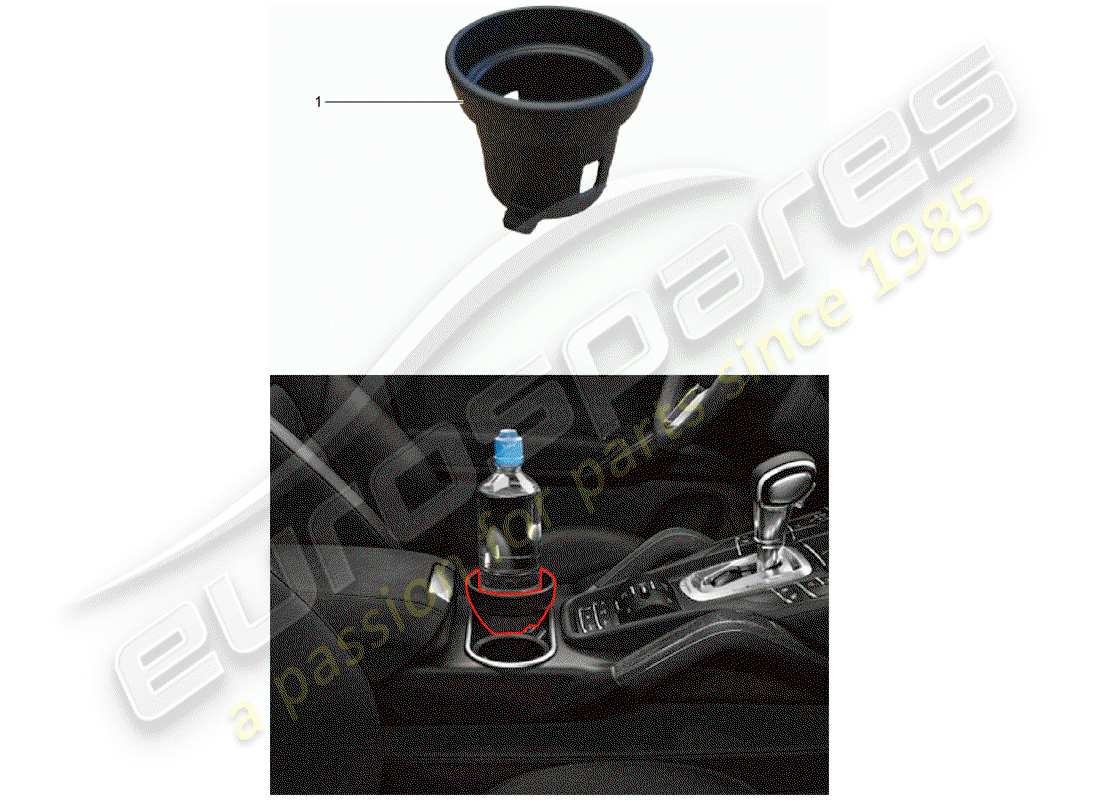 porsche 2007 (tequipment cayenne) posavasos diagrama de piezas