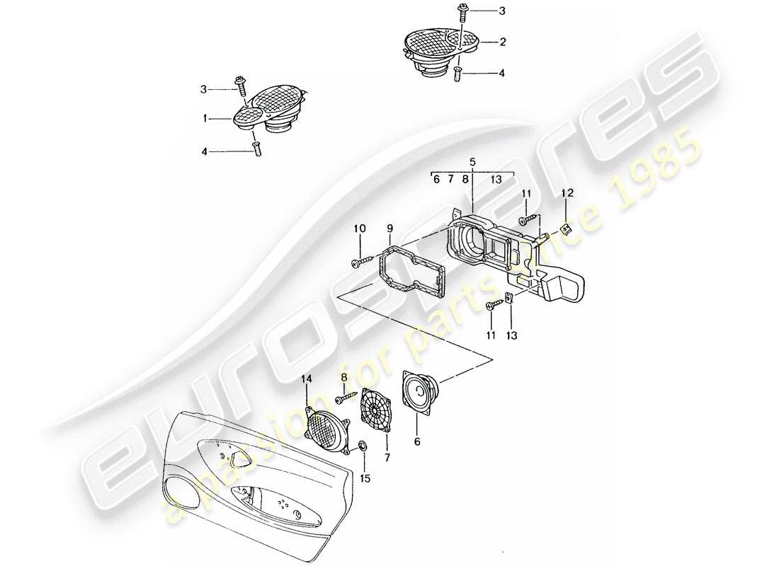 porsche 2001 (996 turbo / gt2) altavoz - altavoz - m 680/mj.02- - ver grupo - 9/11/06 diagrama de partes