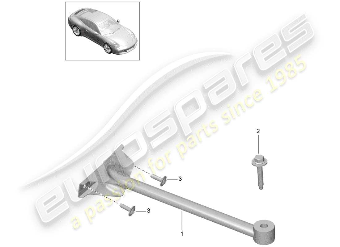 porsche 2017 (991-2) puntal de domo diagrama de piezas