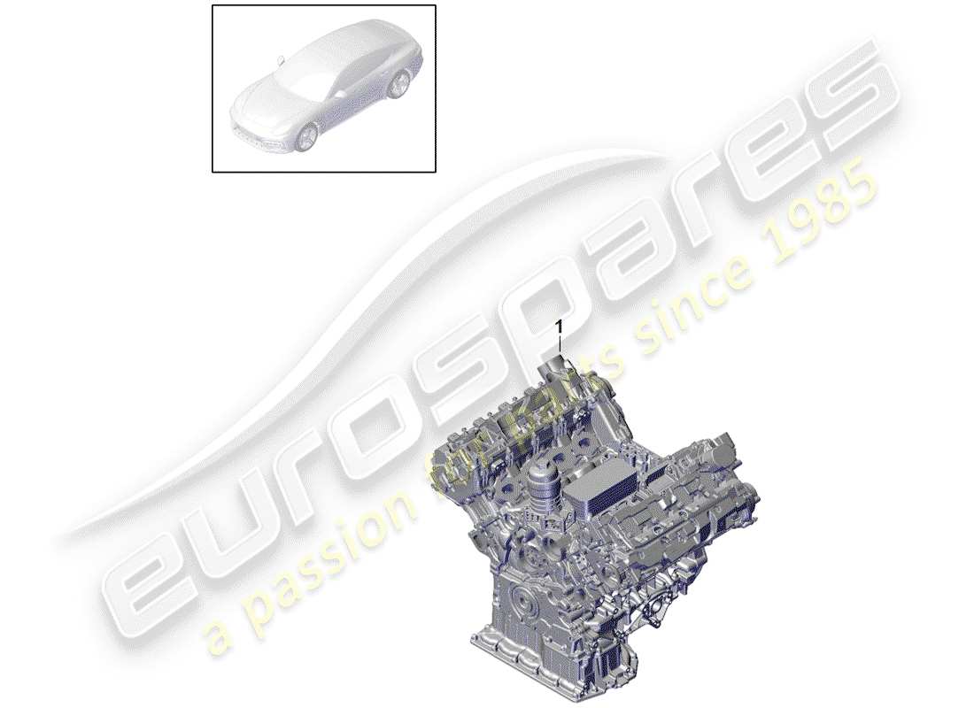 porsche 2017 (panamera 971-1) bloque largo diagrama de piezas