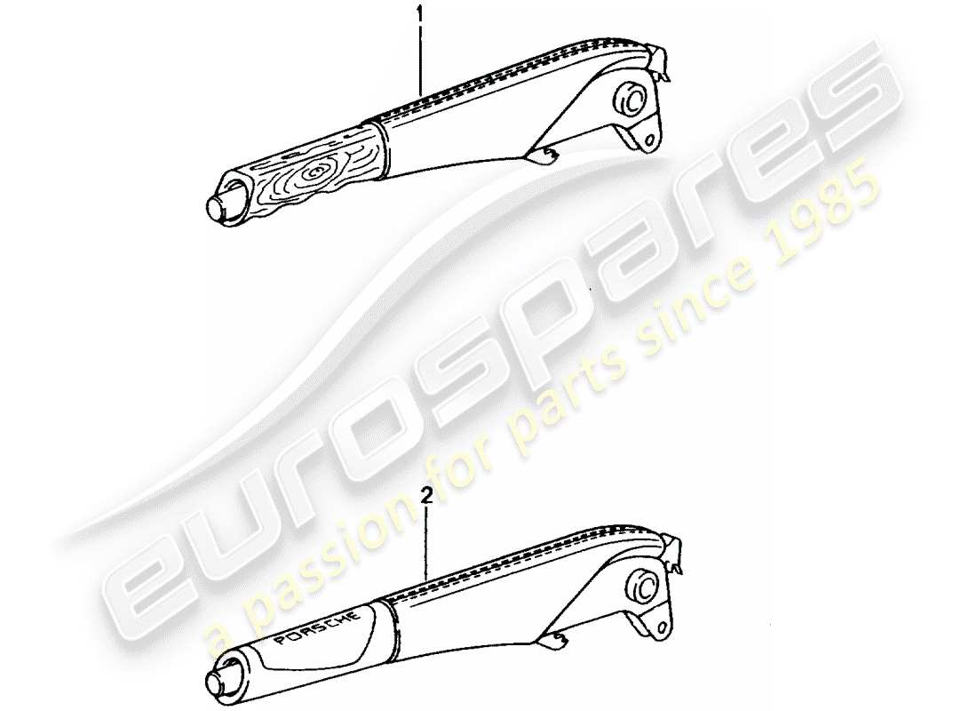 porsche 2006 (tequipment) palanca de freno de mano diagrama de piezas