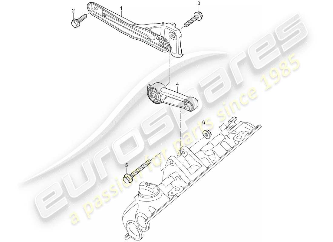 porsche 2008 (cayenne e1 9pa) diagrama de piezas del dispositivo de elevación del motor