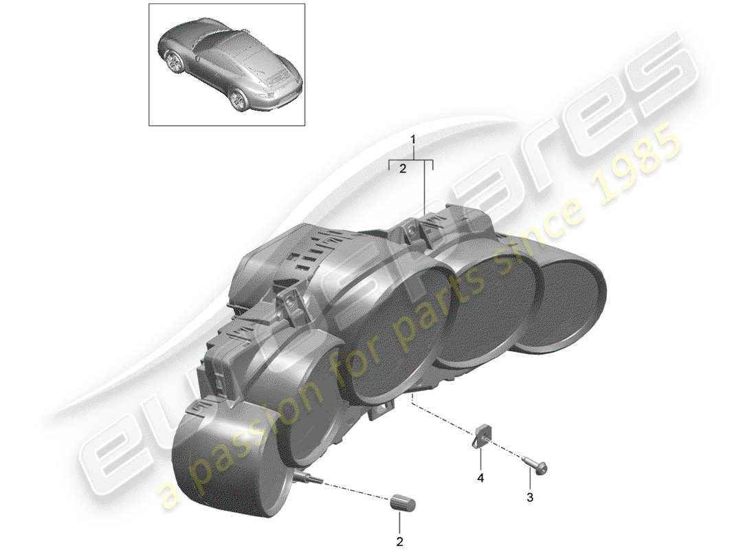 porsche 2014 (991-1) instruments diagrama de piezas