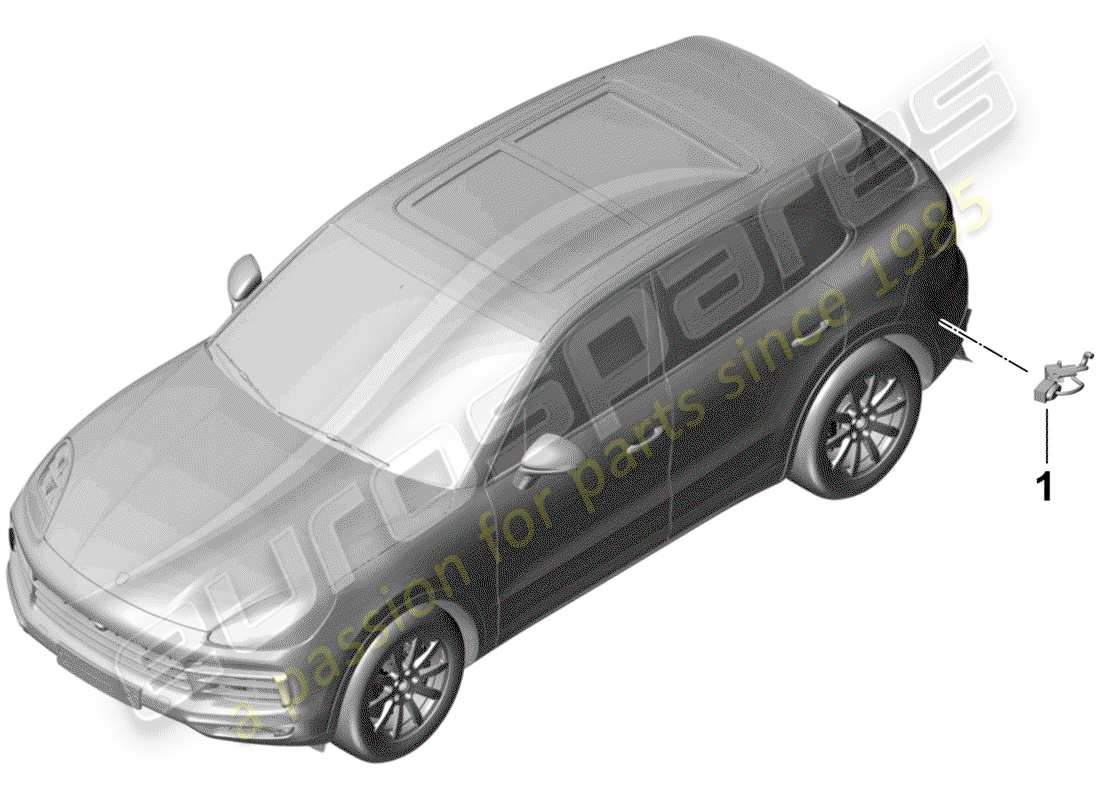 porsche 2020 (cayenne e3 9ya/9yb) arnés de cableado para diagrama de pieza
