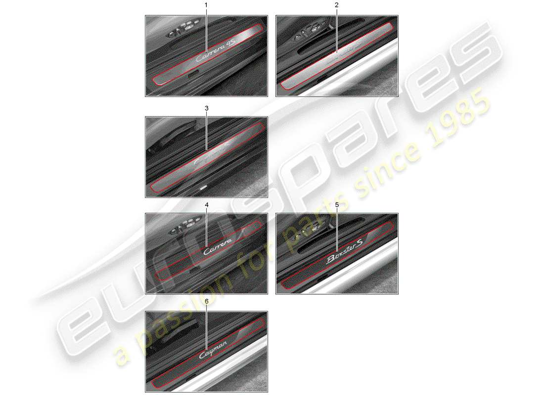 porsche 2019 (tequipment 98x/99x) placa de protección - panel de albergue diagrama de piezas